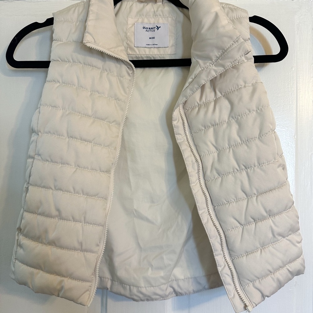Old Navy Kids White Puffer Vest